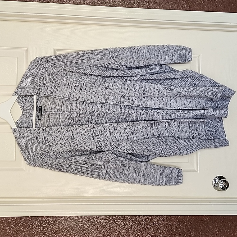 Cotton On XS Black and White Marbled Open Front Cardigan